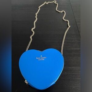 Kate Spade Love Shack Mini Heart Chain Crossbody Vibrant Blue NWOT